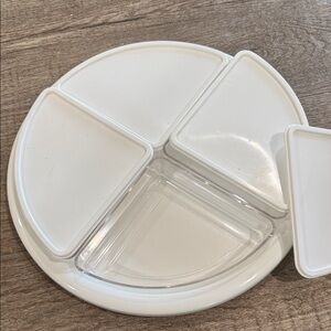 White Divided Serving Tray